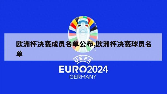 欧洲杯决赛成员名单公布,欧洲杯决赛球员名单